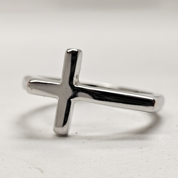 Anthropologie Silver Cross Ring - Picture 1 of 5